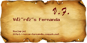 Vörös Fernanda névjegykártya